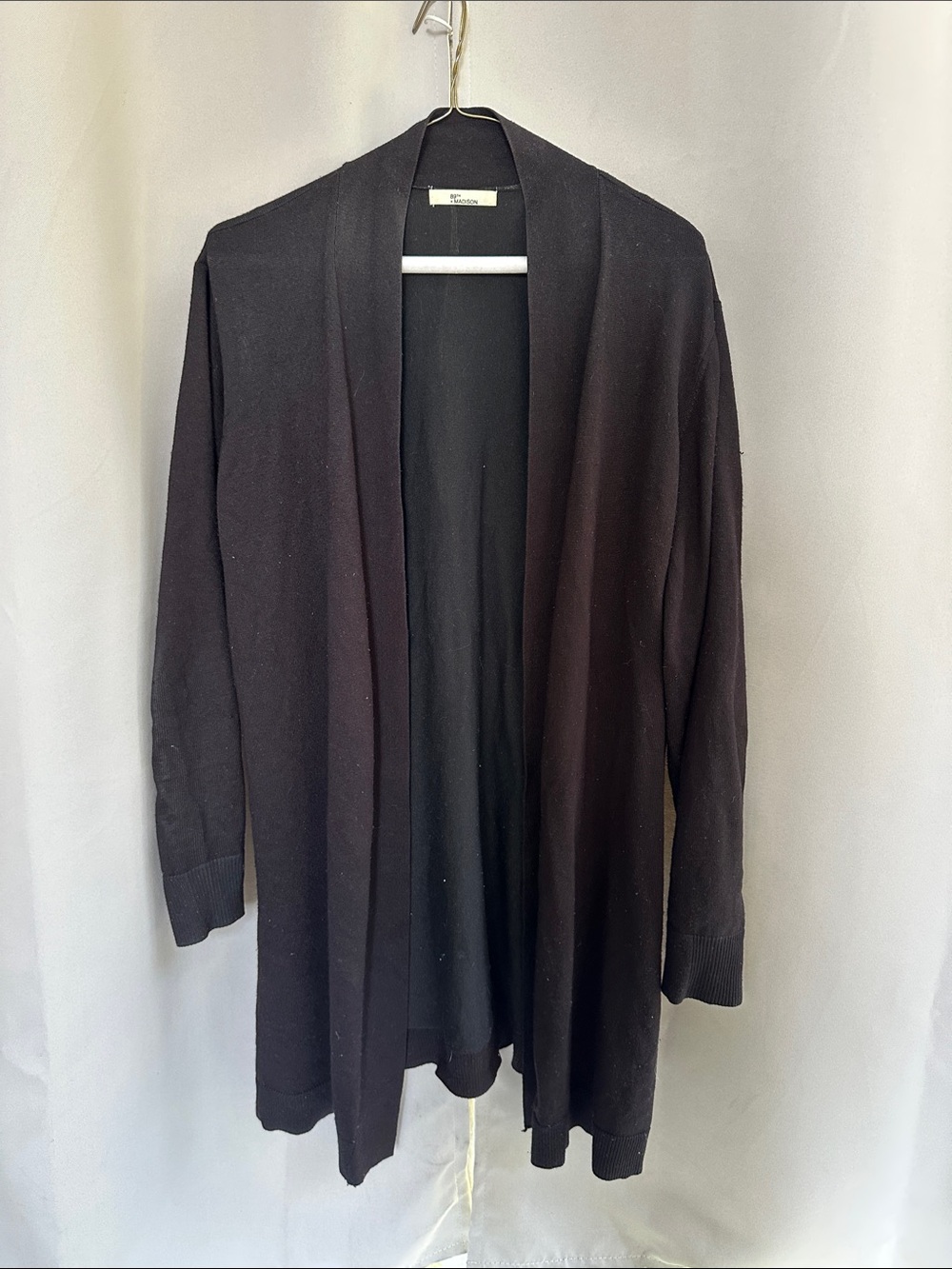 89th + Madison black Open-Front Cardigan sz xl xxl